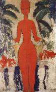 Amedeo Modigliani Standing nud with Garden Background china oil painting artist